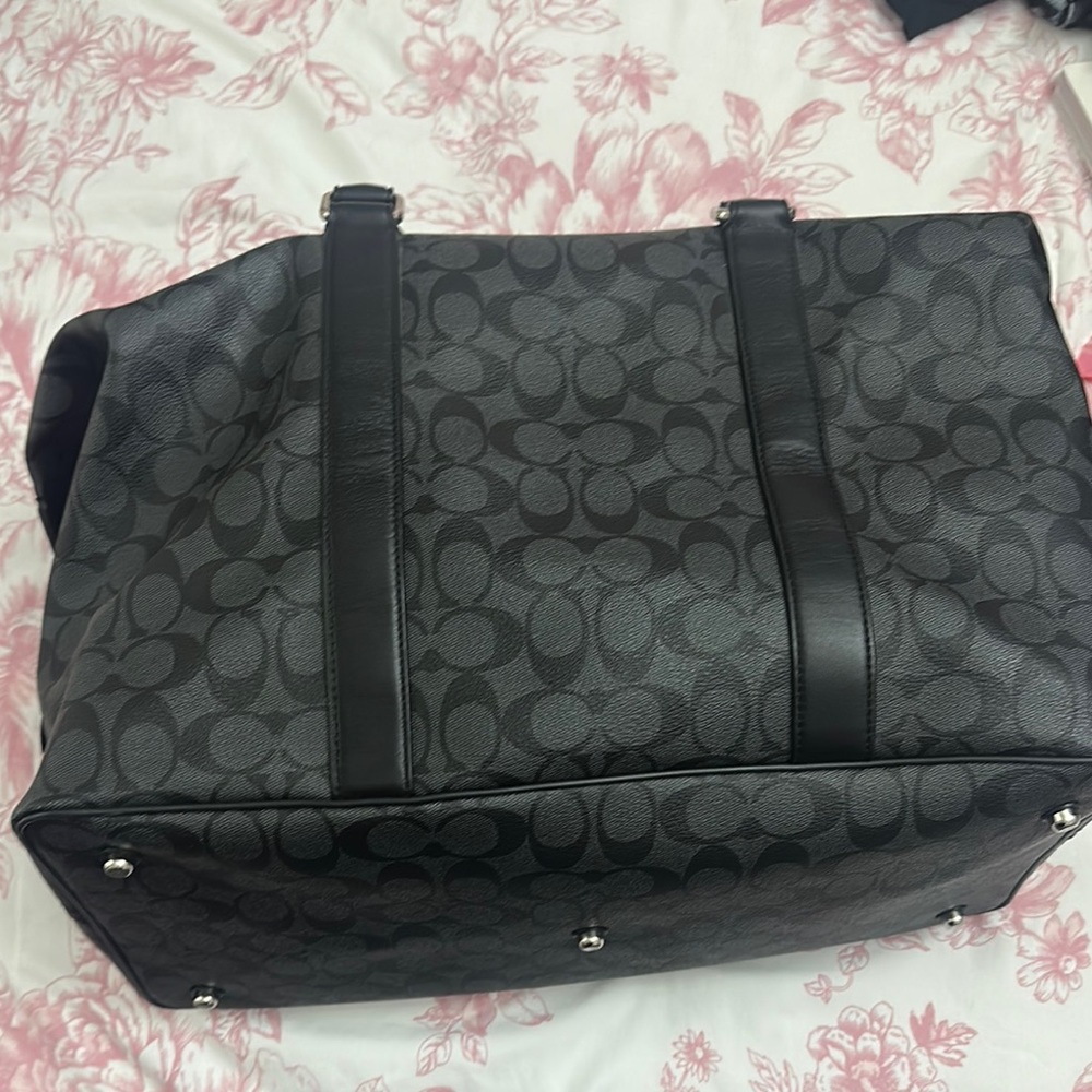 Coach Black Signature Weekender Bag